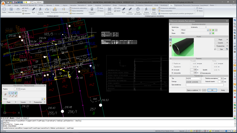 ArCADia-INSTALACJE GAZOWE ZEWNTRZNE - lic. roczna | INTERsoft program CAD